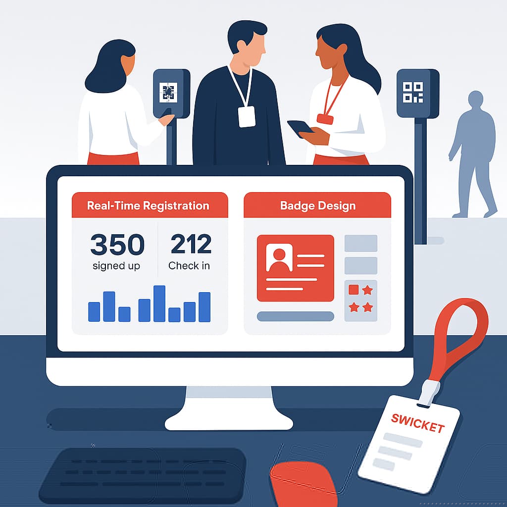 event registration software, event tech features, attendee check-in system, QR code check-in, event platform comparison